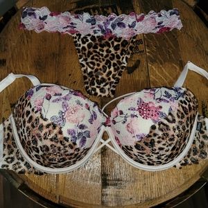 Lace bra and matching thong